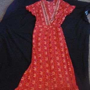 Wrap Around Floral Maxi Dress